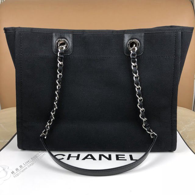 Chanel女包 A66939 Chanel Cabas Ete沙灘包 Chanel春夏新品珍珠帆布購物袋  djc4048